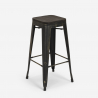 tabouret de bar et cuisine design métal bois style industriel style brush up Réductions