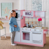Grande cuisine de jeu en bois pour filles avec casseroles accessoires et sons Chef Star Vente