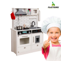 Cuisine de jeu pour enfants en bois moderne avec accessoires lumières et sons Home Chef Offre