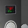 Pannello colonna doccia in acciaio con miscelatore cascata idromassaggio display LED Abano Sconti