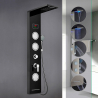Pannello colonna doccia in acciaio con miscelatore cascata idromassaggio display LED Abano Offerta