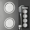 Pannello colonna doccia in acciaio con miscelatore cascata idromassaggio display LED Abano Saldi