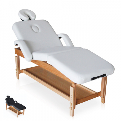 Table de massage en bois fixe réglable multiposition 225 cm Massage-pro Promotion