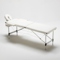 Lettino da Massaggio in Alluminio Pieghevole Portatile 2 Zone 210 cm Shiatsu Offerta