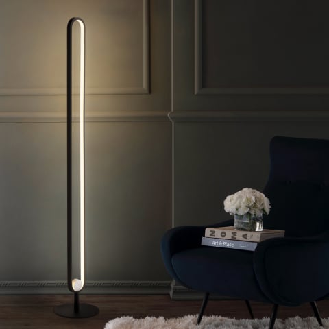Lampada a stelo da terra LED piantana camera soggiorno design moderno Polluce Promozione