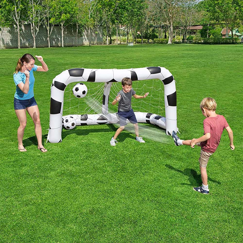 52058 Bestway Aufblasbares mit 2 Fußbällen, Garten, Pool für