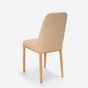 Design Stühle für Küchen Bars Restaurants Stoff und Metall mit Holzeffekt Davos Light Katalog