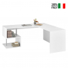 Scrivania angolare ufficio studio design moderno 180x160 cm bianco Vilnis Vendita