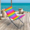 Tragbarer mehrfarbiger klappbarer Strandstuhl Rodeo Rainbow Beach Verkauf