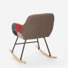 Sedia poltrona a dondolo design moderno patchwork tessuto Woodpecker Prezzo