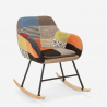 Sedia poltrona a dondolo design moderno patchwork tessuto Woodpecker Misure