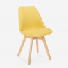 Sedia design nordico legno e tessuto e cuscino cucina bar ristorante Dolphin Acquisto