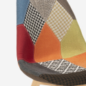 Nordic Design Stuhl aus Holz und Stoff und Kissen Küchen Bars Restaurants Dolphin 