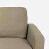 Divano 3 posti braccioli con pouf in tessuto salotto moderno elegante Steffy Prezzo
