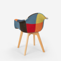 Sedia poltrona patchwork design nordico salotto cucina studio Herion 