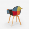 Sedia poltrona patchwork design nordico salotto cucina studio Herion 