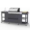 Barbecue gas acciaio inox BBQ 4+1 bruciatori lavello ripiani cremagliera Tartara Sconti
