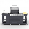 Edelstahl-Gasgrill BBQ 4+1 Brenner mit Spüle und Regalen Tartara Katalog