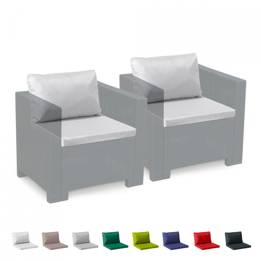 Coussins de rechange imperméables salon de jardin Rotin Bica Grand Soleil set 2 places Vente Coussins de rechange imperméables salon de jardin Rotin Bica Grand Soleil set 2 places Vente