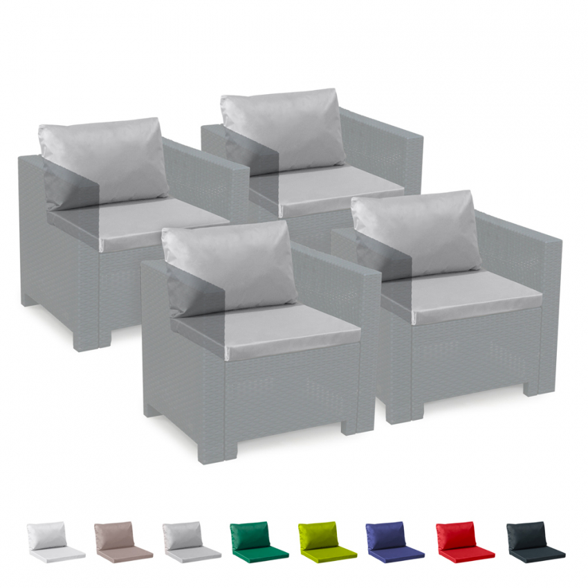 Ersatzkissen für Loungeset Gartenmöbelset Rattan Wasserdicht 4 Plätze Bica Grand Soleil Katalog Ersatzkissen für Loungeset Gartenmöbelset Rattan Wasserdicht 4 Plätze Bica Grand Soleil Katalog