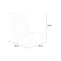 Chaise de jeu ergonomique Floor Rockers avec haut-parleurs Bluetooth Dragon 