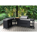 BBQ Eckgestell Edelstahl Gasgrill 4+1 Brenner mit Spüle Mustard Verkauf