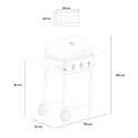 Edelstahl BBQ Gasgrill 3 Brenner Klappregale Romesco Fr Rabatte