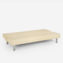 Canapé convertible 2 places clic-clac en similicuir inclinable design moderne Elly 