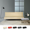 Canapé convertible 2 places clic-clac en similicuir inclinable design moderne Elly 
