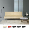 Canapé convertible 2 places clic-clac en similicuir inclinable design moderne Elly 