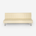 Canapé convertible 2 places clic-clac en similicuir inclinable design moderne Elly 