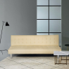 Canapé convertible 2 places clic-clac en similicuir inclinable design moderne Elly 