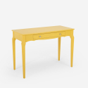 Tavolino consolle scrivania mobile ingresso shabby chic legno 106x47cm Toscano 