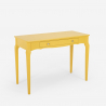 Tavolino consolle scrivania mobile ingresso shabby chic legno 106x47cm Toscano 