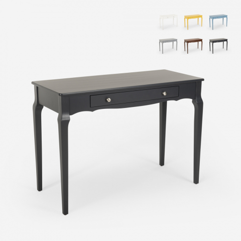 Table console élégante et fonctionnelle en bois shabby chic Toscano Promotion