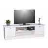 Niedriger TV-Ständer im rustikalen weißen Design 160cm Spinle Sales