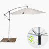 Parasol de jardin déporté 3x3 port USB panneau solaire anti UV Power Réductions