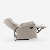 Poltrona relax reclinabile manuale con poggiapiedi in tessuto Hope Caratteristiche