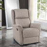 Poltrona relax reclinabile manuale con poggiapiedi in tessuto Hope Stock