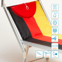 2er Set professionelle Liegestühle Strandliegen Sonnenliegen aus  Aluminium für den Strand Santorini Europe 