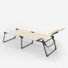 2er Set Liegestühle Strandliegen Sonnenliegen aus Aluminium für Strand und Garten Mauritius 
