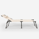 2er Set Liegestühle Strandliegen Sonnenliegen aus Aluminium für Strand und Garten Mauritius 