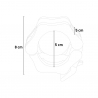 Anneau de sécurité pour disques et haltères olympiques 50mm Lock&Load Dimensions