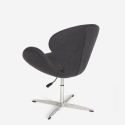 Bürosessel Drehstuhl im modernen Design aus grauem Stoff Robin Sales