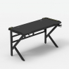 Scrivania gaming LED ergonomica 160x60cm carbonio porta cuffie bibite Sportbot LED 160 Misure