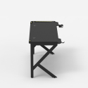 Scrivania gaming LED ergonomica 160x60cm carbonio porta cuffie bibite Sportbot LED 160 