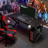 Scrivania gaming LED ergonomica 160x60cm carbonio porta cuffie bibite Sportbot LED 160 Costo