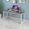 Scrivania ufficio rettangolare 120x60cm legno metallo moderno bianco Bridgewhite 120 Vendita