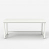 Design Bürotisch Metall weiß rechteckig 160x70cm Bridgewhite 160 