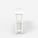 Consolle tavolino 120x40cm mobile ingresso legno metallo bianco Welcome light 